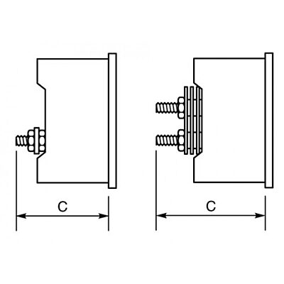 240 din panel meter short scale dimensions 2 6