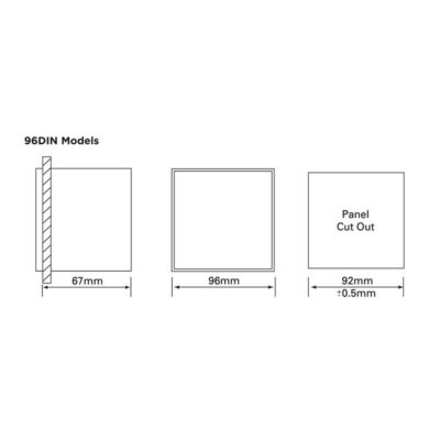 240 seres din panel cutout 96 2