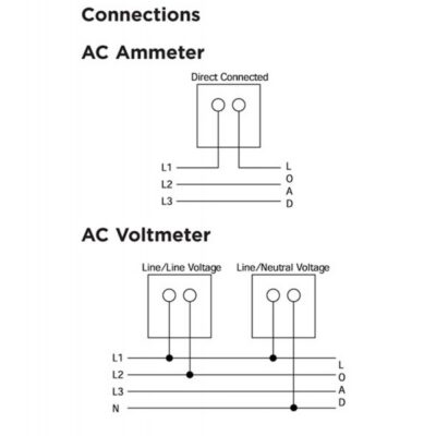 240 series din moving coil rectified ac ammeters voltmeters with selector switch 3