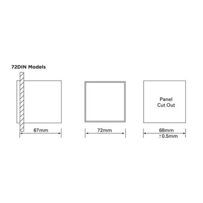 240 series din panel cutout 72 1