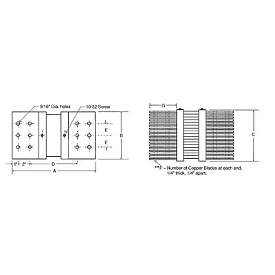 Bus bar shunt type h over 10000 amperes dimensions
