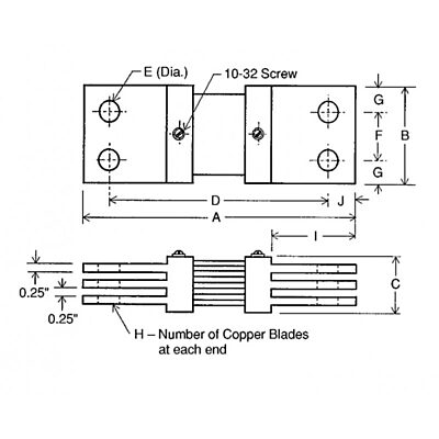 Bus bar shunt type r 1000 2000 amperes dimensions 2