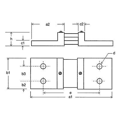 Shunt type 860 solid end block dimensions 2