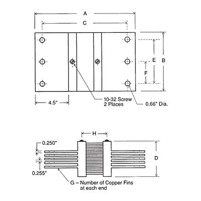 Shunts without base type g 3000 1000 amperes dimensions