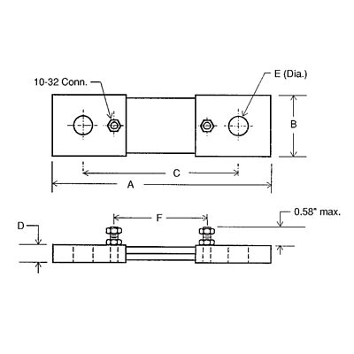 Shunts without base type g 75 1200 amperes dimensions