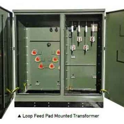 Three phase pad mounted transformer loop