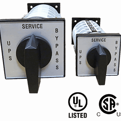 UPS BYPASS Cam Switch with UL CSA Logos